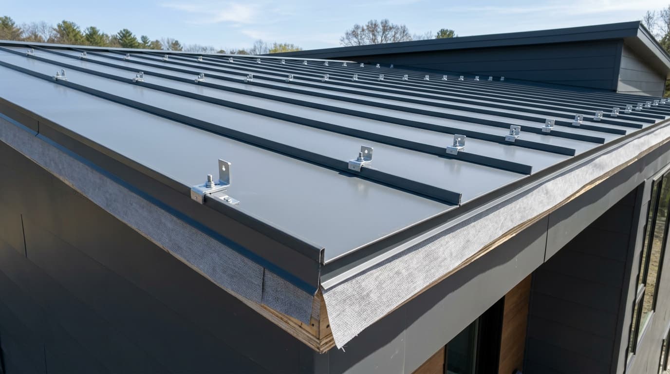 Покривна система с чакащи държачи за соларни панели